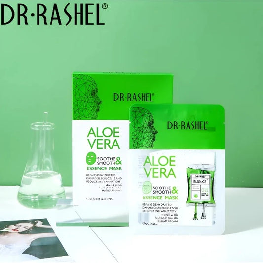 DR. RASHEL MASCARILLA FACIAL DE ALOE VERA SOOTHE, SUAVIZA Y ESENCIA