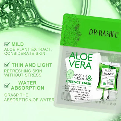 DR. RASHEL MASCARILLA FACIAL DE ALOE VERA SOOTHE, SUAVIZA Y ESENCIA