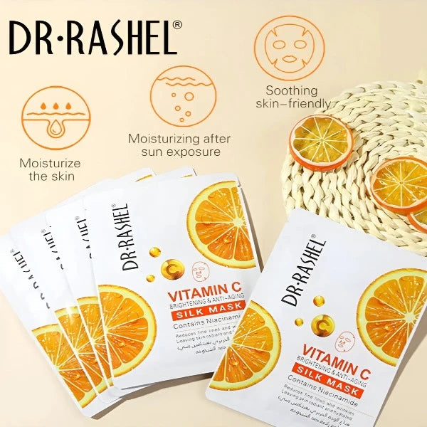 DR. RASHEL MASCARILLA DE SEDA ANTI-ENVEJECIMIENTO Y ILUMINADORA CON VITAMINA C