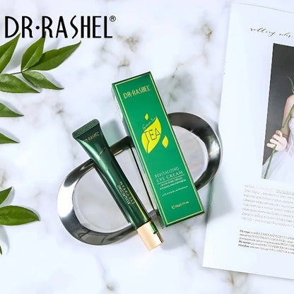 Green Tea Revitalizing Eye Cream for reducing puffiness and dark circles by Dr. Rashel.