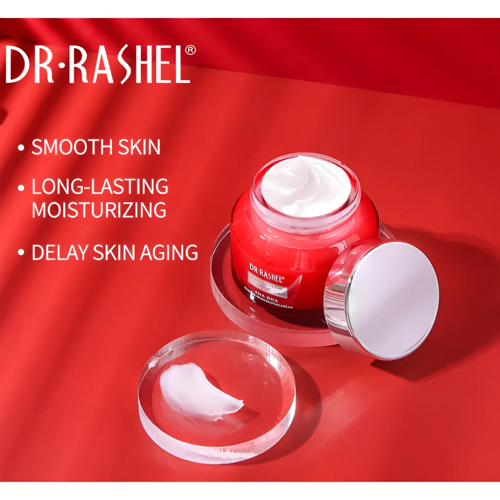 Dr. Rashel AHA BHA Rejuvenating Cream, creamy texture and long-lasting moisturizing effect.