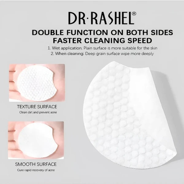 Dr. Rashel dual-sided cleansing pad for rapid, deep acne cleaning