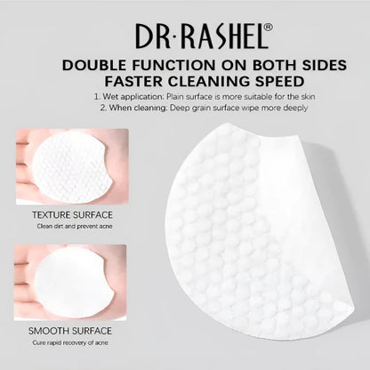 Packaging of Dr. Rashel Salicylic Acid Cleansing Pads with 1% salicylic acid, ideal for treating and preventing acne.