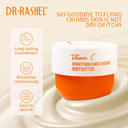 Dr. Rashel Vitamin C Body Butter, long-lasting smoothness and easy absorption.